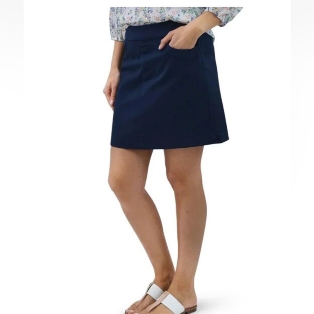 Chaps Black Bermuda Skort - Medium